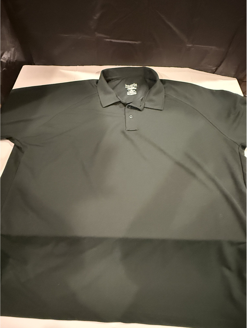 Vertx black short sleeve polo shirt Size 4XL relaxed fit like new polo collar
